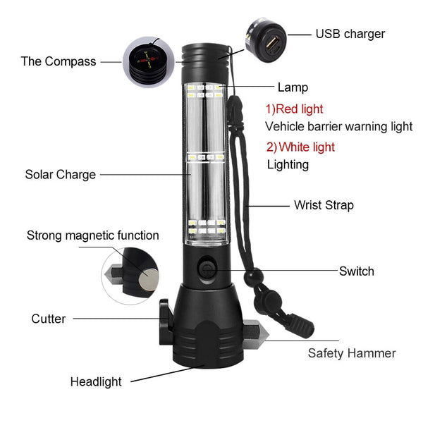 Ninja EDC Anti-theft Backpacks, Keychain Survival Tools, Solar Flashlights, Alarms